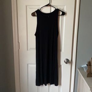 Soft Black Tank Shirt Dress/Tunic